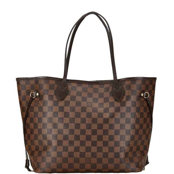 ルイ ヴィトン ダミエ ネヴァーフルMM トートバッグ ショルダーバッグ N51105 ブラウン PVC レザー レディース LOUIS VUITTON 【中古】