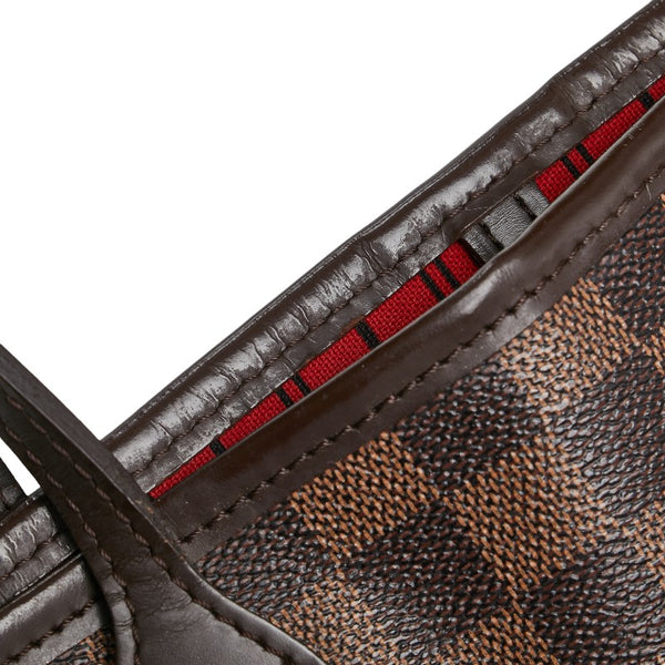 ルイ ヴィトン ダミエ ネヴァーフルMM トートバッグ ショルダーバッグ N51105 ブラウン PVC レザー レディース LOUIS VUITTON 【中古】
