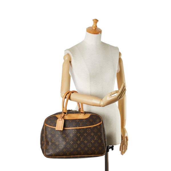 ルイ ヴィトン モノグラム ドーヴィル ハンドバッグ M47270 ブラウン PVC レザー レディース LOUIS VUITTON 【中古】