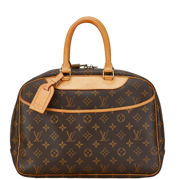 ルイ ヴィトン モノグラム ドーヴィル ハンドバッグ M47270 ブラウン PVC レザー レディース LOUIS VUITTON 【中古】