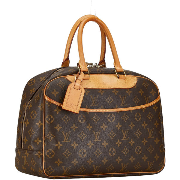 ルイ ヴィトン モノグラム ドーヴィル ハンドバッグ M47270 ブラウン PVC レザー レディース LOUIS VUITTON 【中古】