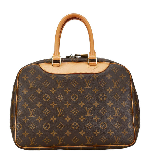 ルイ ヴィトン モノグラム ドーヴィル ハンドバッグ M47270 ブラウン PVC レザー レディース LOUIS VUITTON 【中古】