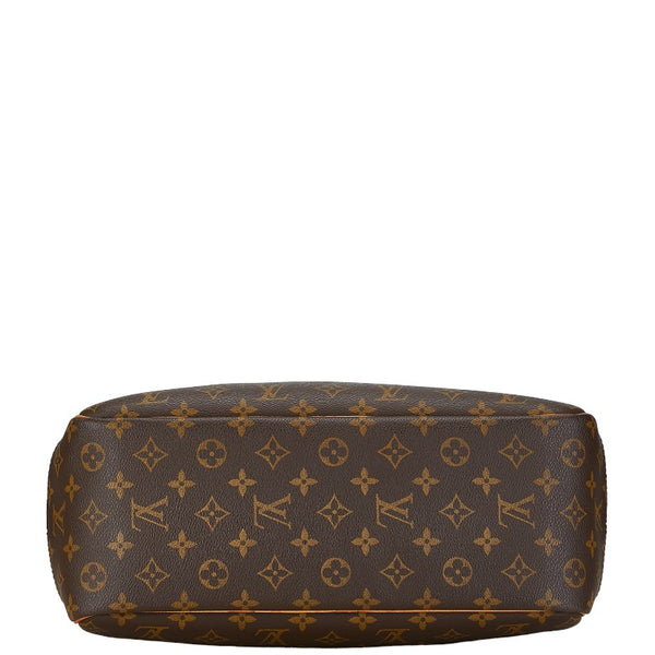 ルイ ヴィトン モノグラム ドーヴィル ハンドバッグ M47270 ブラウン PVC レザー レディース LOUIS VUITTON 【中古】