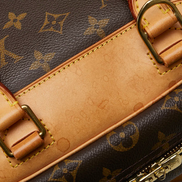ルイ ヴィトン モノグラム ドーヴィル ハンドバッグ M47270 ブラウン PVC レザー レディース LOUIS VUITTON 【中古】