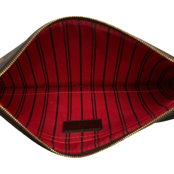 ルイ ヴィトン ダミエ ネヴァーフル MM/GM 付属 ポーチ ブラウン PVC レザー レディース LOUIS VUITTON 【中古】