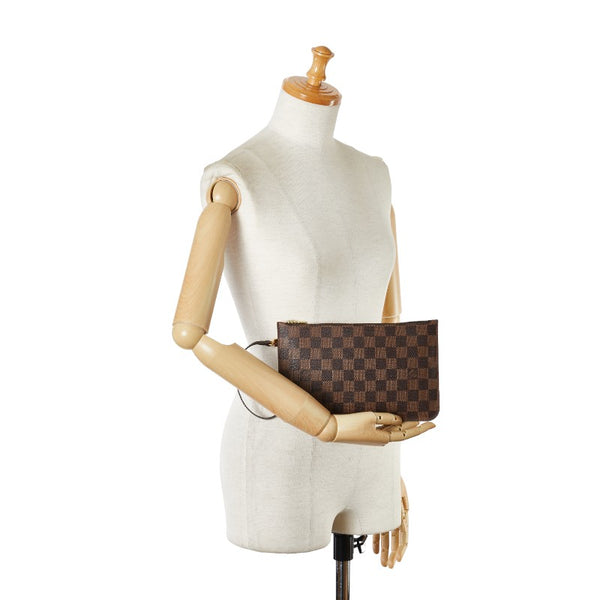 ルイ ヴィトン ダミエ ネヴァーフル MM/GM 付属 ポーチ ブラウン PVC レザー レディース LOUIS VUITTON 【中古】