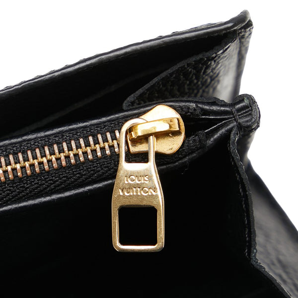 ルイ ヴィトン モノグラム アンプラント ポルトフォイユ サラ 長財布 M61182 ノワール ブラック レザー レディース LOUIS VUITTON 【中古】