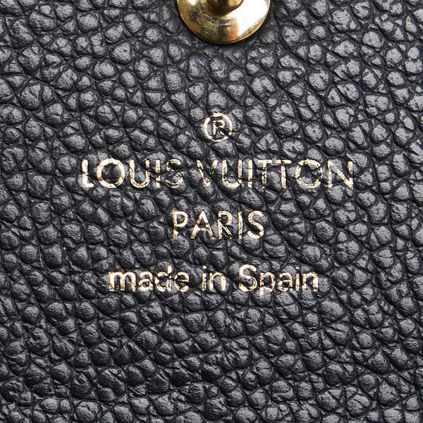 ルイ ヴィトン モノグラム アンプラント ポルトフォイユ サラ 長財布 M61182 ノワール ブラック レザー レディース LOUIS VUITTON 【中古】