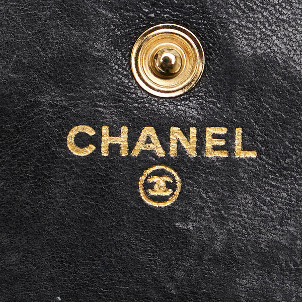 シャネル ココマーク カードケース 名刺入れ ブラック キャビアスキン レディース CHANEL 【中古】