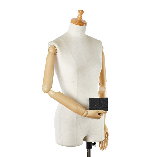 シャネル ココマーク カードケース 名刺入れ ブラック キャビアスキン レディース CHANEL 【中古】