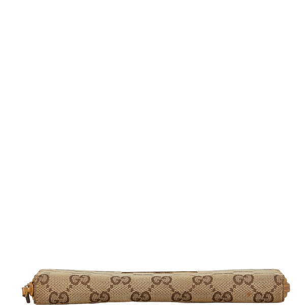 グッチ GGキャンバス 長財布 ラウンドファスナー 035.4276.2152 ブラウン キャンバス レディース GUCCI 【中古】