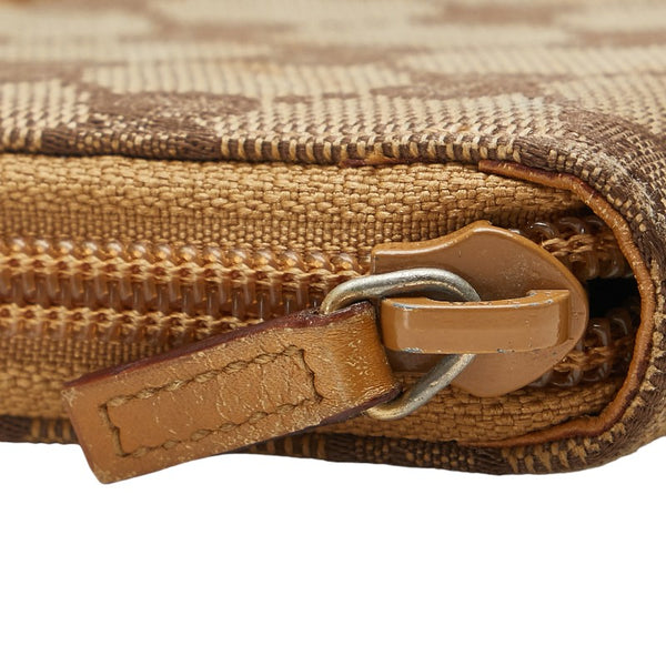 グッチ GGキャンバス 長財布 ラウンドファスナー 035.4276.2152 ブラウン キャンバス レディース GUCCI 【中古】