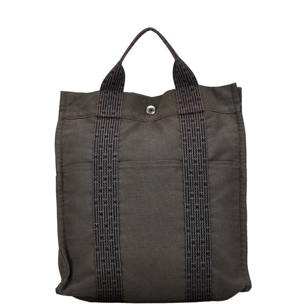 エルメス エールライン アド MM リュック バックパック グレー キャンバス レディース HERMES 【中古】