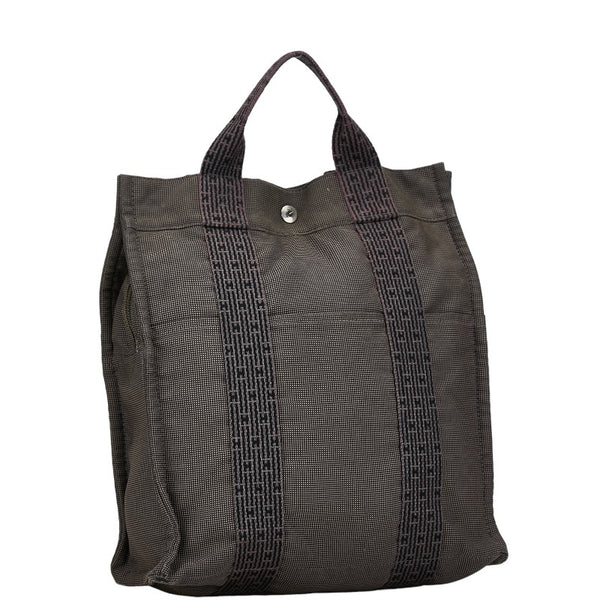 エルメス エールライン アド MM リュック バックパック グレー キャンバス レディース HERMES 【中古】