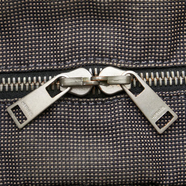 エルメス エールライン アド MM リュック バックパック グレー キャンバス レディース HERMES 【中古】