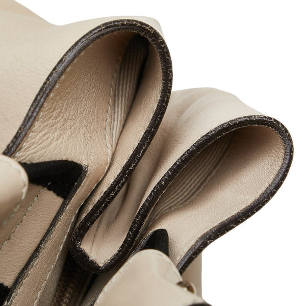 サルヴァトーレフェラガモ ヴァラリボン ハンドバッグ AU-21 B665 ホワイト ブラック レザー ナイロン レディース Salvatore Ferragamo 【中古】