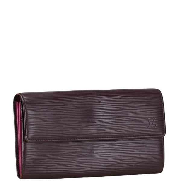 ルイ ヴィトン エピ ポルトフォイユ サラ 長財布 M6374K パープル レザー レディース LOUIS VUITTON 【中古】