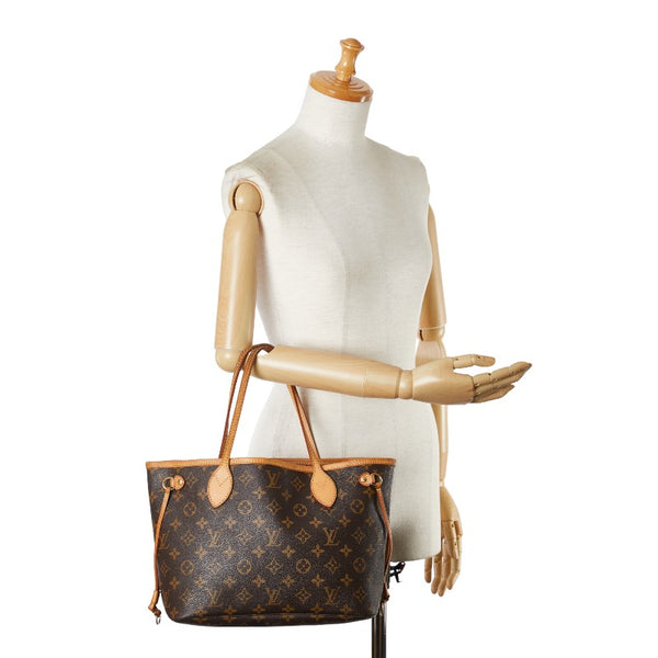 ルイ ヴィトン モノグラム ネヴァーフルPM ハンドバッグ トートバッグ M40155 ブラウン PVC レザー レディース LOUIS VUITTON 【中古】