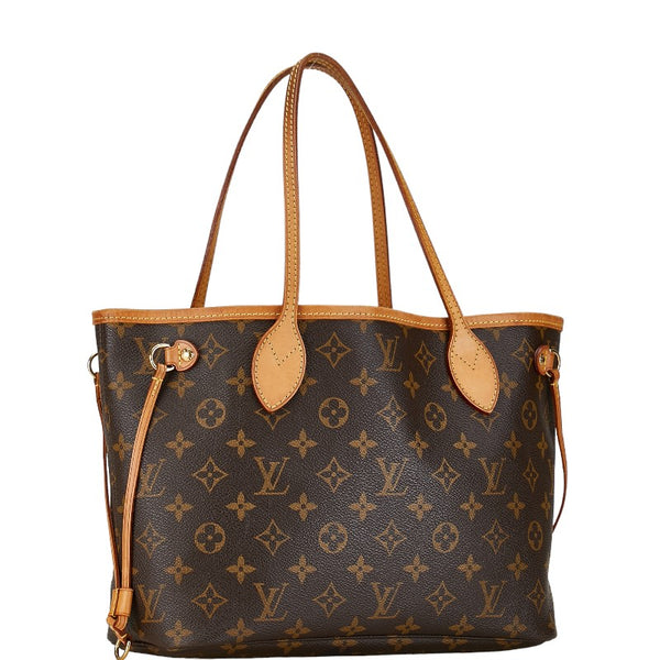ルイ ヴィトン モノグラム ネヴァーフルPM ハンドバッグ トートバッグ M40155 ブラウン PVC レザー レディース LOUIS VUITTON 【中古】