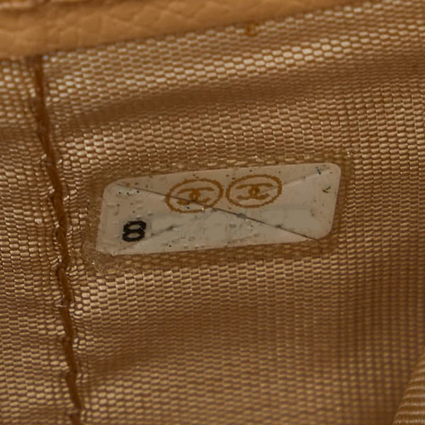 シャネル ココマーク Wホック 二つ折り財布 A20905 ベージュ レザー レディース CHANEL 【中古】