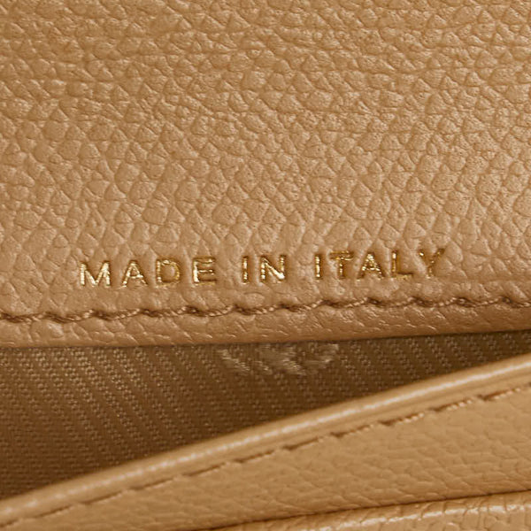 シャネル ココマーク Wホック 二つ折り財布 A20905 ベージュ レザー レディース CHANEL 【中古】