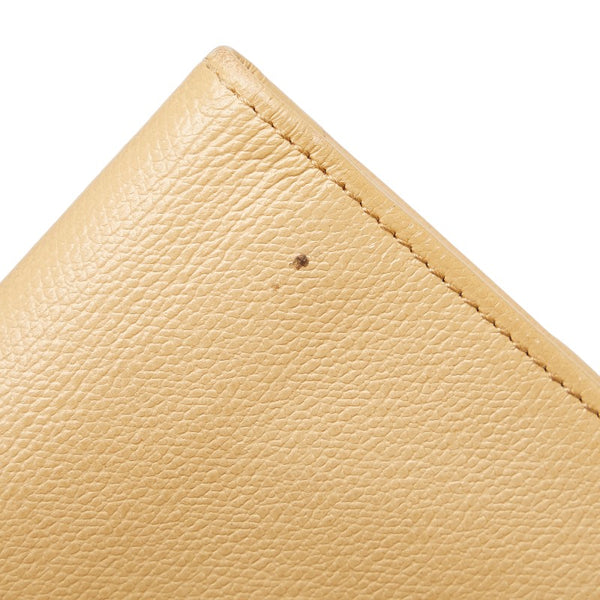 シャネル ココマーク Wホック 二つ折り財布 A20905 ベージュ レザー レディース CHANEL 【中古】