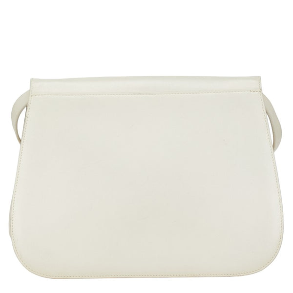 サルヴァトーレフェラガモ ガンチーニ 斜め掛け ショルダーバッグ アイボリー ホワイト レザー レディース Salvatore Ferragamo 【中古】