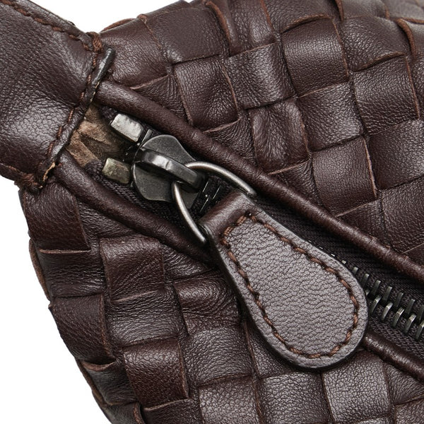 ボッテガヴェネタ イントレチャート ハンドバッグ 114087 ブラウン レザー レディース BOTTEGAVENETA 【中古】