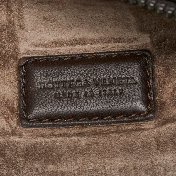ボッテガヴェネタ イントレチャート ハンドバッグ 114087 ブラウン レザー レディース BOTTEGAVENETA 【中古】