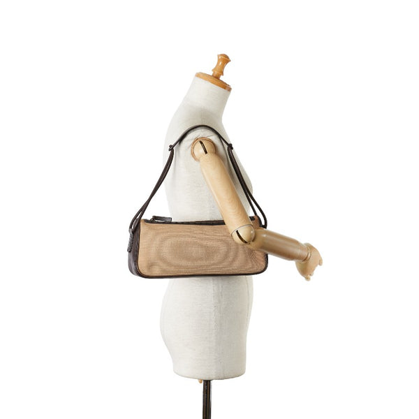 グッチ ワンショルダーバッグ ハンドバッグ 106383 べージュ ブラウン キャンバス レザー レディース GUCCI 【中古】