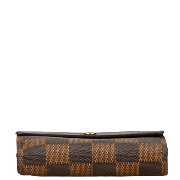ルイ ヴィトン ダミエ ポルトフォイユ エリーズ 二つ折り財布 N61654 ブラウン PVC レザー レディース LOUIS VUITTON 【中古】