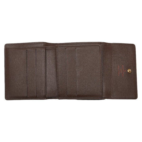ルイ ヴィトン ダミエ ポルトフォイユ エリーズ 二つ折り財布 N61654 ブラウン PVC レザー レディース LOUIS VUITTON 【中古】