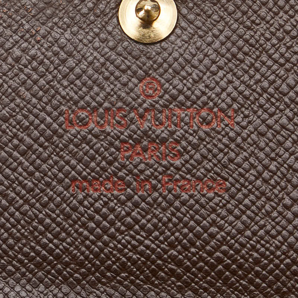 ルイ ヴィトン ダミエ ポルトフォイユ エリーズ 二つ折り財布 N61654 ブラウン PVC レザー レディース LOUIS VUITTON 【中古】