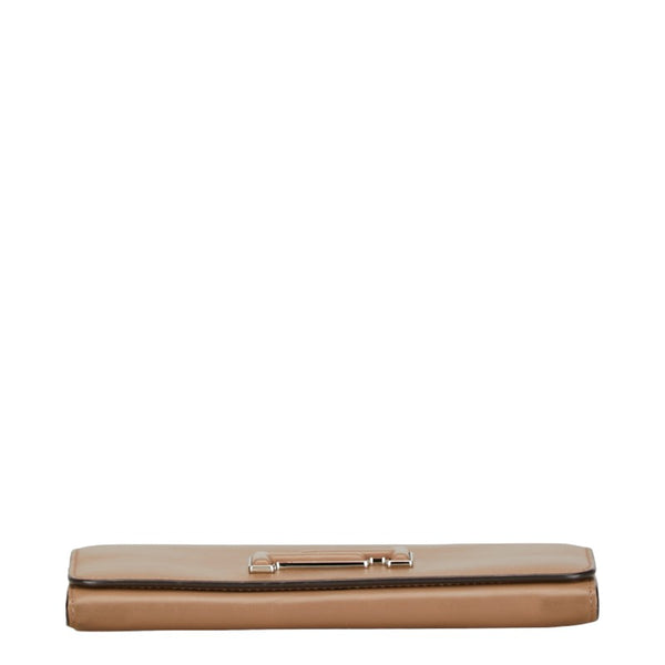 トッズ 長財布 ベージュ ブラウン レザー レディース TOD’S 【中古】