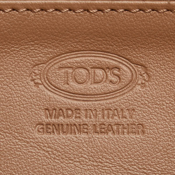 トッズ 長財布 ベージュ ブラウン レザー レディース TOD’S 【中古】