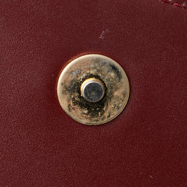 カルティエ マストライン 斜め掛け ショルダーバッグ ボルドー ワインレッド レザー レディース CARTIER 【中古】