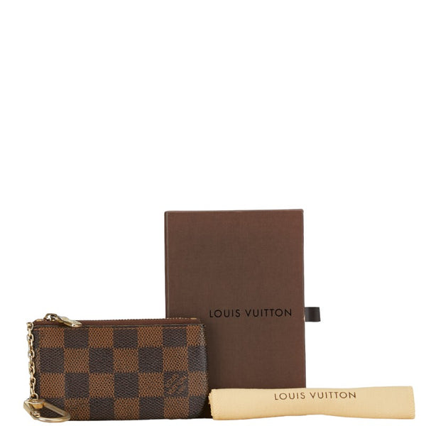 ルイ ヴィトン ダミエ ポシェット クレ コインケース キーケース 小銭入れ N62658 ブラウン PVC レザー レディース LOUIS VUITTON 【中古】
