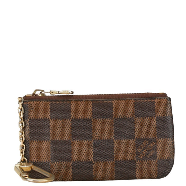 ルイ ヴィトン ダミエ ポシェット クレ コインケース キーケース 小銭入れ N62658 ブラウン PVC レザー レディース LOUIS VUITTON 【中古】