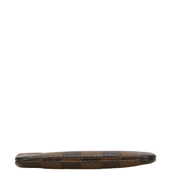 ルイ ヴィトン ダミエ ポシェット クレ コインケース キーケース 小銭入れ N62658 ブラウン PVC レザー レディース LOUIS VUITTON 【中古】