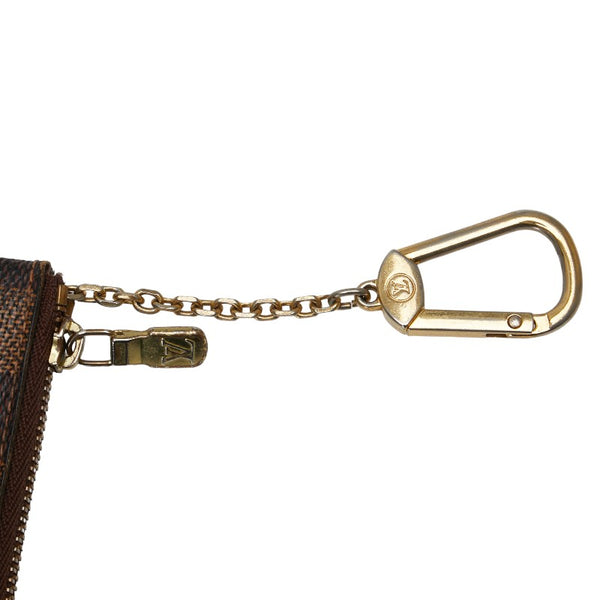 ルイ ヴィトン ダミエ ポシェット クレ コインケース キーケース 小銭入れ N62658 ブラウン PVC レザー レディース LOUIS VUITTON 【中古】