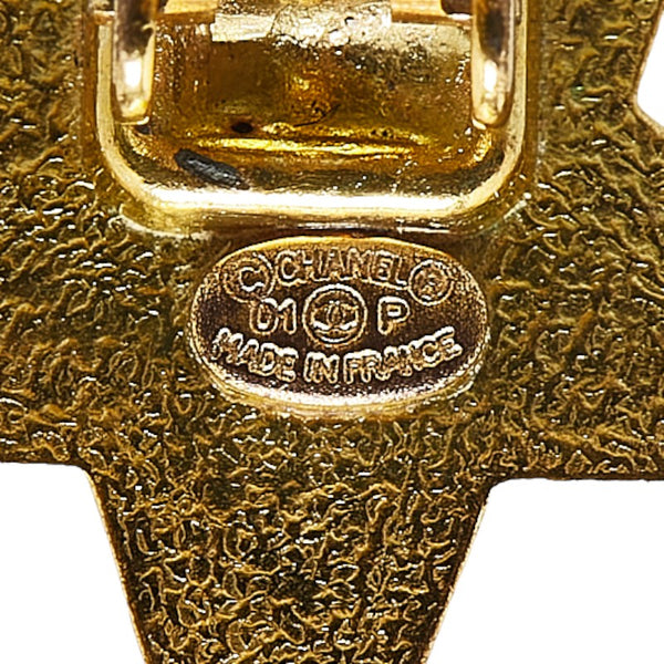 シャネル ココマーク スターモチーフ ピアス ゴールド メッキ ストーン レディース CHANEL 【中古】