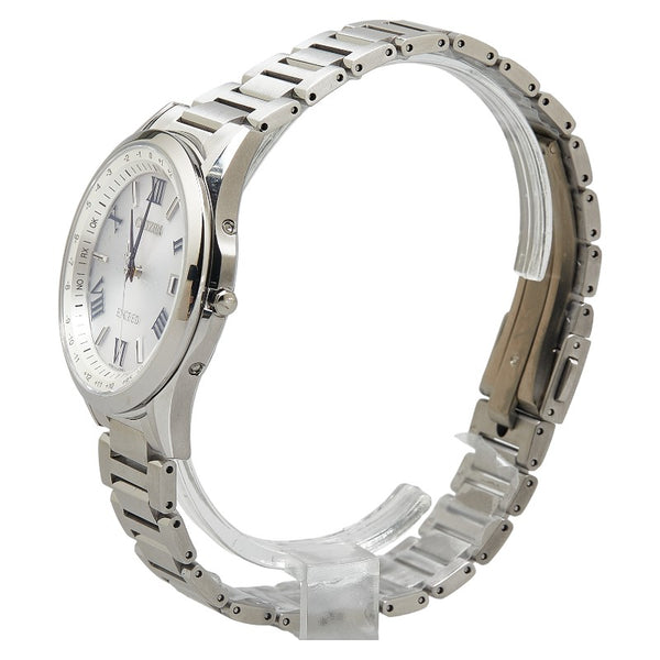 シチズン EXCEED エクシード 腕時計 CB1110-61A エコドライブ電波時計 シルバー文字盤 スーパーチタニウム メンズ CITIZEN 【中古】