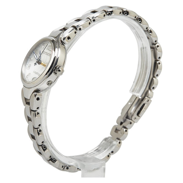 シチズン EXCEED エクシード 腕時計 ES9470-50A エコドライブ電波時計 シルバー文字盤 スーパーチタニウム レディース CITIZEN 【中古】