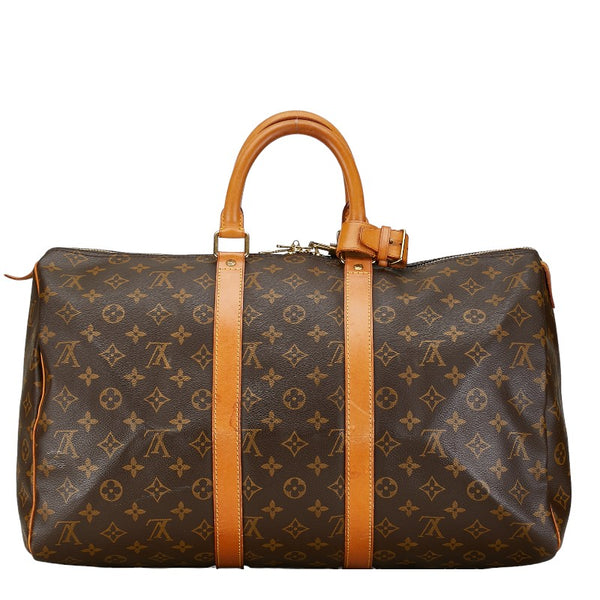 ルイ ヴィトン モノグラム キーポル45 ボストンバッグ トラベルバッグ M41428 ブラウン PVC レザー レディース LOUIS VUITTON 【中古】