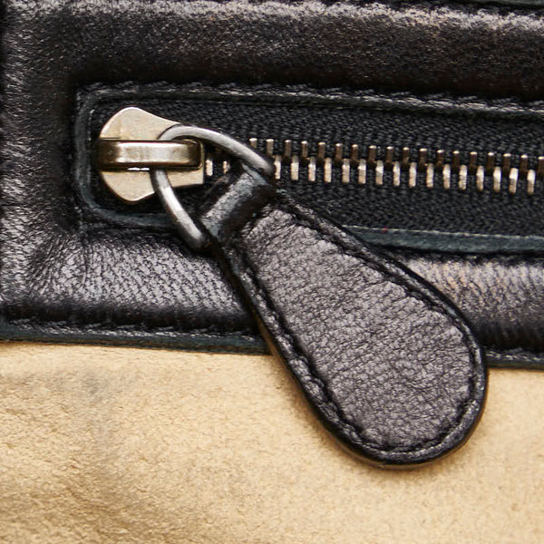 ボッテガヴェネタ イントレチャート ハンドバッグ 181831 ブラック ベージュ レッド レザー レディース BOTTEGAVENETA 【中古】