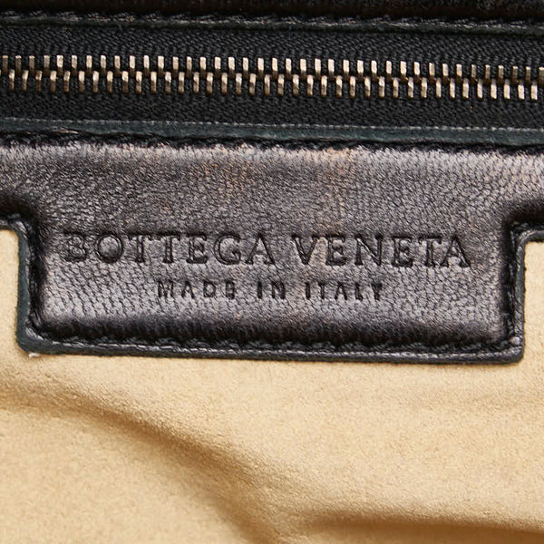 ボッテガヴェネタ イントレチャート ハンドバッグ 181831 ブラック ベージュ レッド レザー レディース BOTTEGAVENETA 【中古】