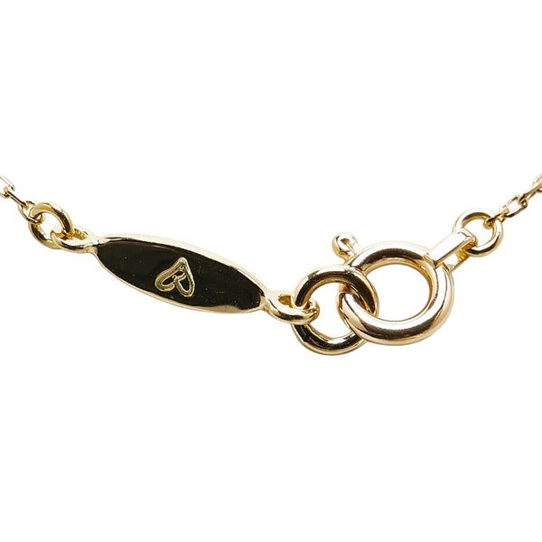 アーカー K18YG イエローゴールド ダイヤ0.06ct M モチーフ ネックレス レディース AHKAH 【中古】