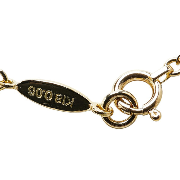 アーカー K18YG イエローゴールド ダイヤ0.06ct M モチーフ ネックレス レディース AHKAH 【中古】