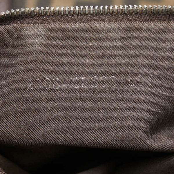 フェンディ ズッカ ハンドバッグ ブラウン キャンバス レザー レディース FENDI 【中古】