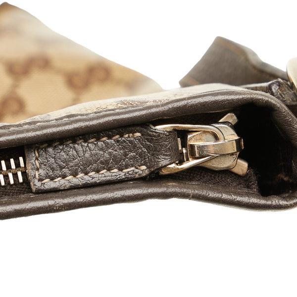 グッチ GGクリスタル アビー 斜め掛け ショルダーバッグ 268642 ベージュ ブラウン PVC レザー レディース GUCCI 【中古】